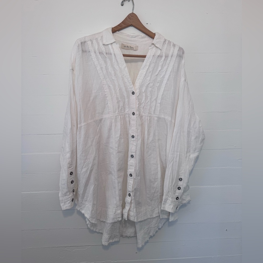 We The Free  Free people white over sized Button-Up Shirt